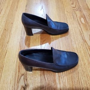 Dark Brown Leather Heels, Worthington, 9M